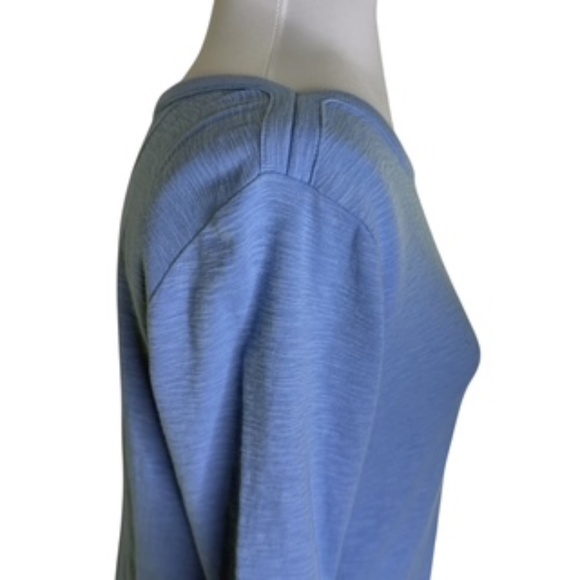 Kirkland Boat Neck Light Blue 3/4 Sleeve Slub Tee- Shirt Size M - Picture 3 of 7